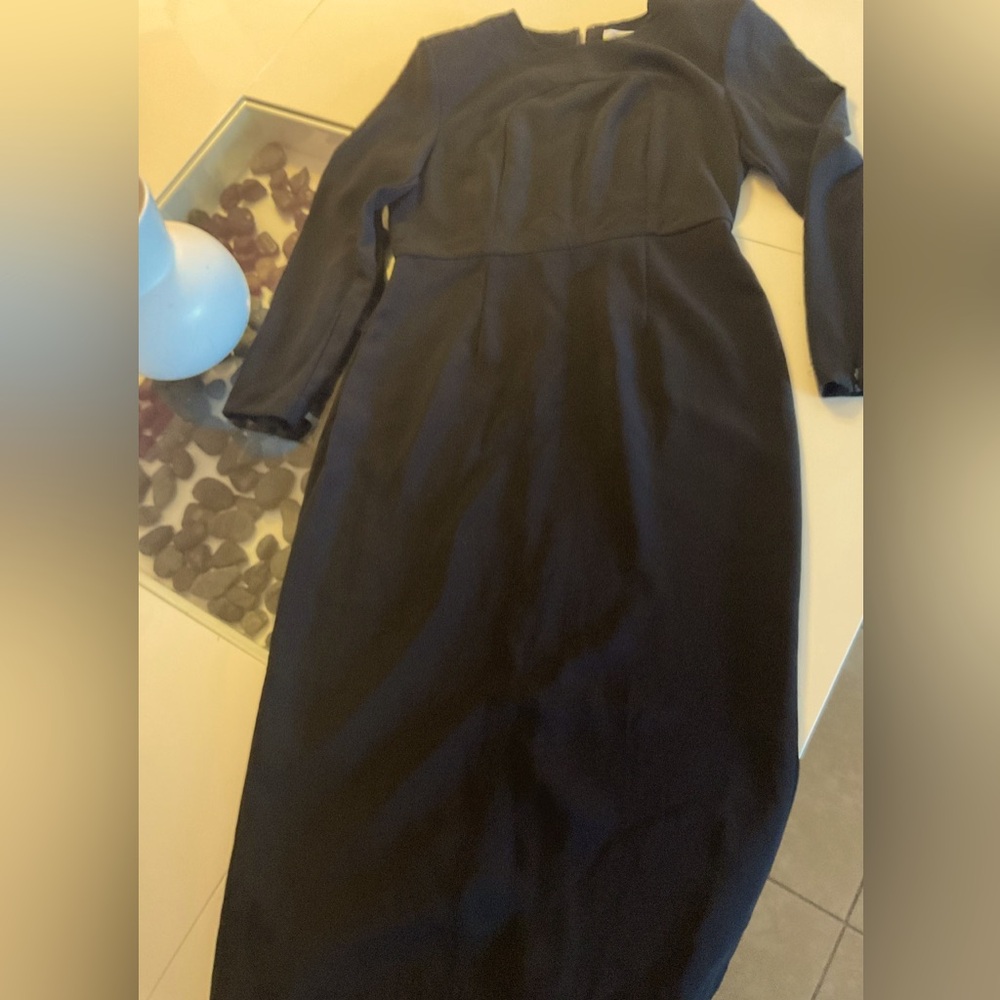 Sergio Hudson- Elegant Black Long Sleeve Dress